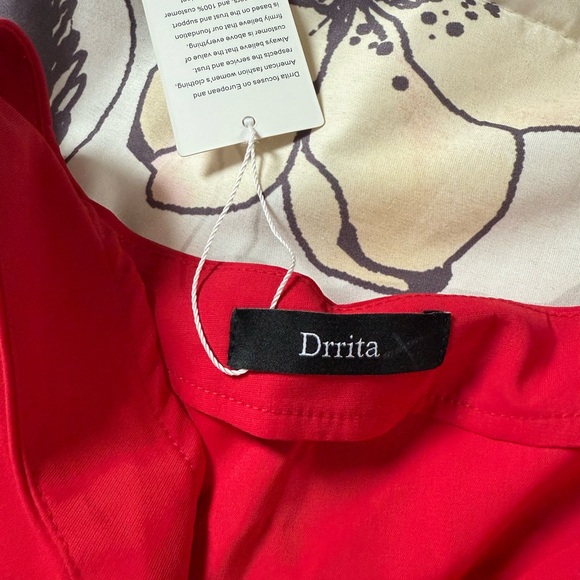 Red Ruffle Sleeve Mini Dress - Picture 11 of 11